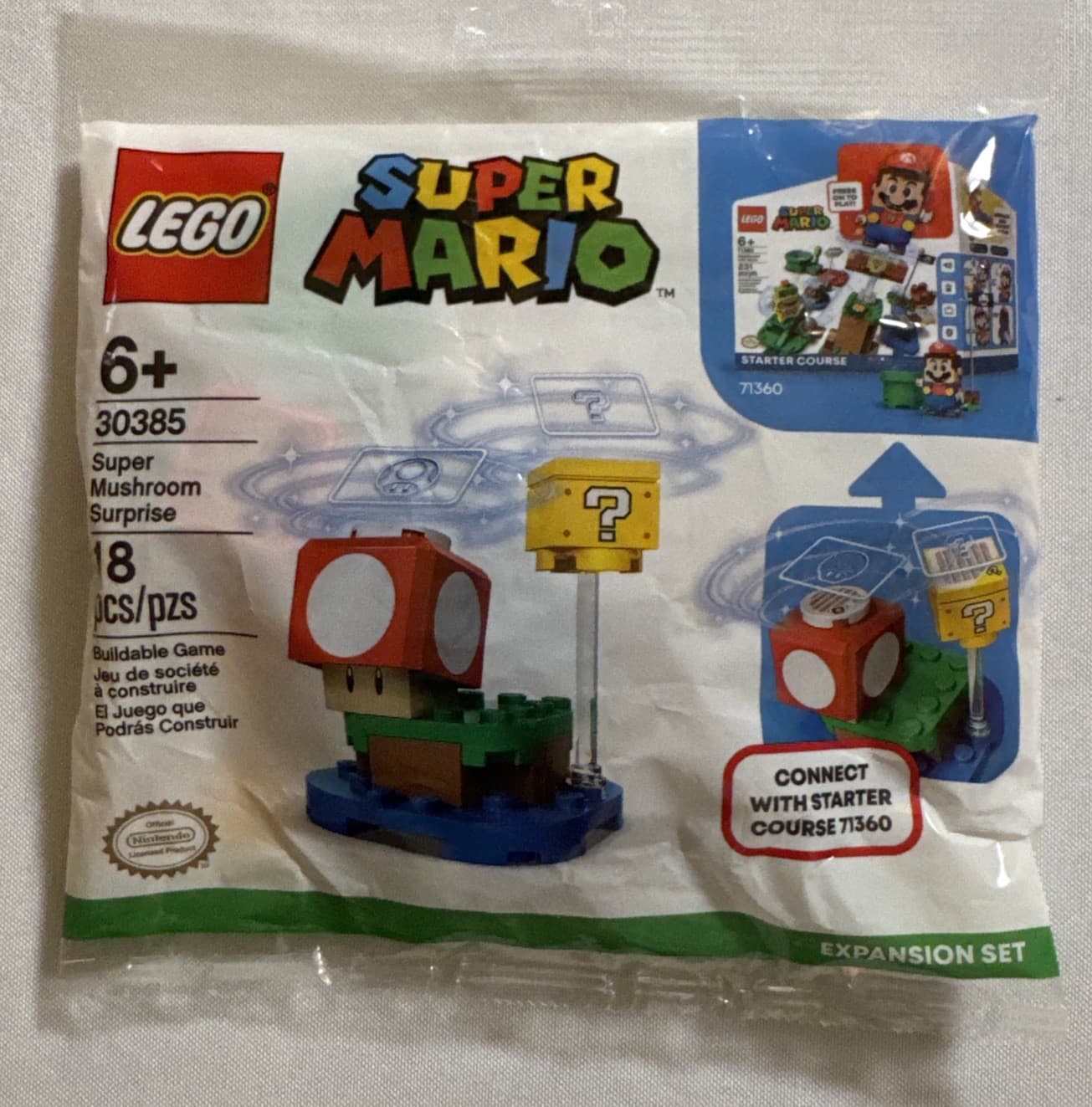 Listing photo for LEGO 30385 SUPER MARIO - SUPER MUSHROOM SURPRISE - BRAND NEW IN POLYBAG