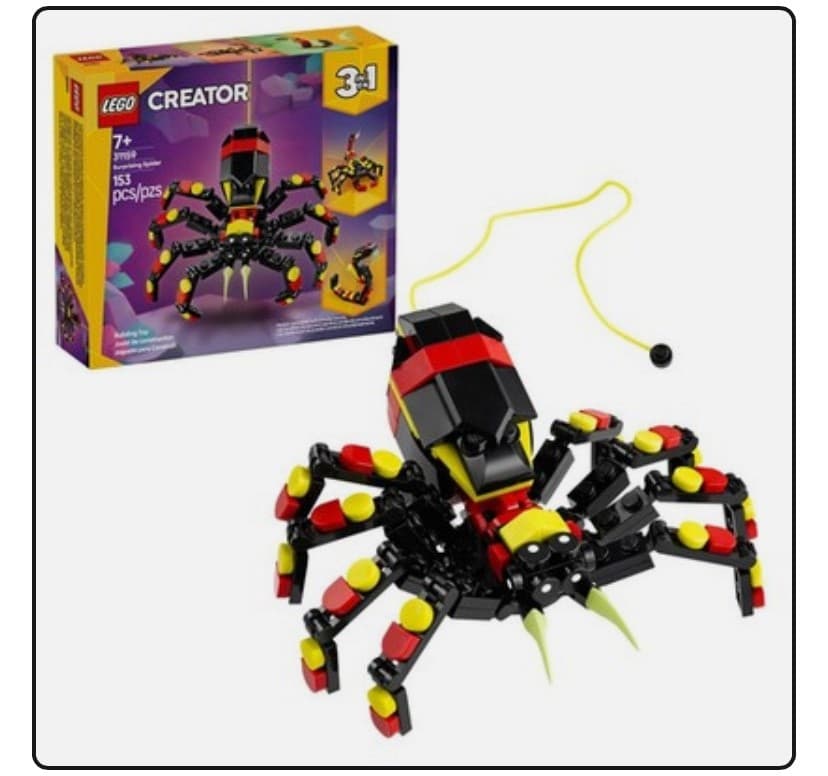 Listing photo for NEW LEGO Creator 3 in 1 Wild Animals Surprising Spider Toy - Building Toy with 3